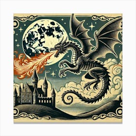 Tattoo Dragon 2 Canvas Print