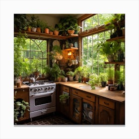 Kitchen Full Of Plants Canvas Print