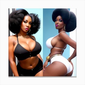 Sexy Black Woman 4 Canvas Print