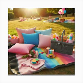 Rainbow Picnic 2 Canvas Print