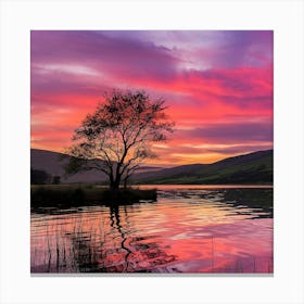 Sunset In Scotland Canvas Print