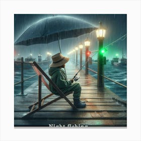 Night Fishing 2 Canvas Print