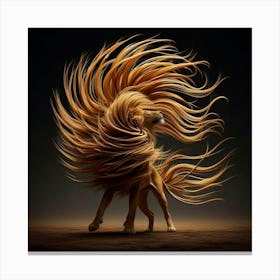 Lion With Hair Canvas Print