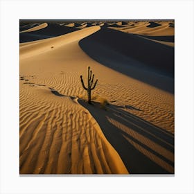 Cactus In The Desert Canvas Print