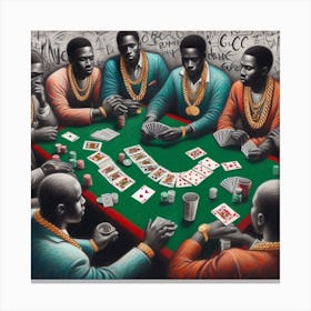 'The Poker Game' Canvas Print