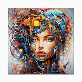 Futuristic Woman Canvas Print