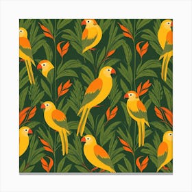 Yellow Parrots Canvas Print