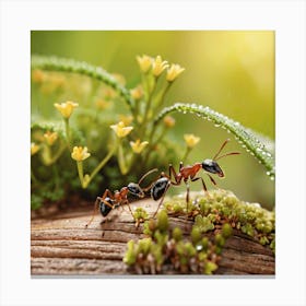 Ants On A Log Canvas Print