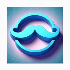 Mustache Logo Canvas Print