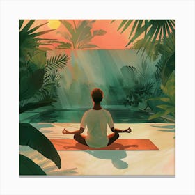 A Yoga Session Lofi Illustration 1718673593 3 Canvas Print