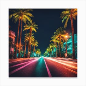 Street At Night Canvas Print