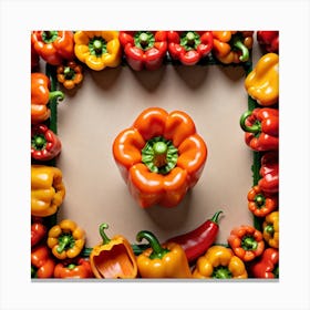 Colorful Peppers 93 Canvas Print