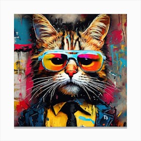 Cat In Sunglasses 1 Canvas Print