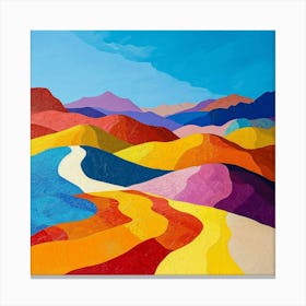 Colourful Abstract Death Valley National Park Usa 3 Canvas Print