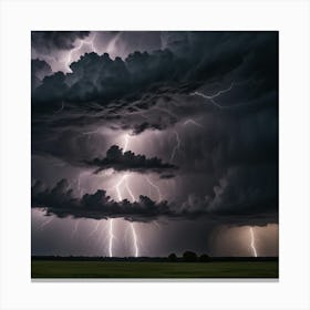 Lightning In The Sky 14 Canvas Print