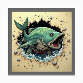 Fish In A Hole Canvas Print