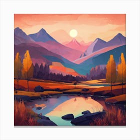 Landscape Painting 121 Canvas Print