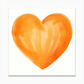 Orange Heart Canvas Print