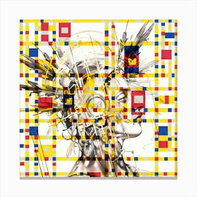 Mondrian Warrior 1 Canvas Print