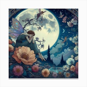 Fairy In The Moonlight 5 Canvas Print