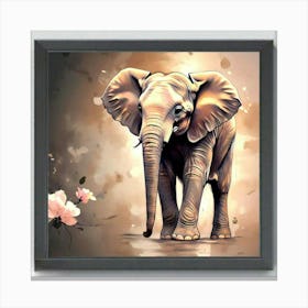 Elephant Painting Canvas Print