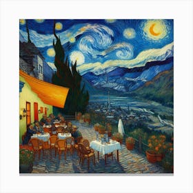 Van Gogh Painted A Cafe Terrace At The Foot Of The Himalayas 2 Canvas Print