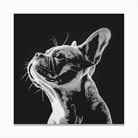 French Bulldog Silhouette Canvas Print