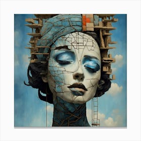 Woman With A Broken Head Art Print(Wall Art) Canvas Print