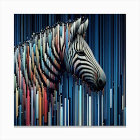 Abstract Zebra 1 Canvas Print