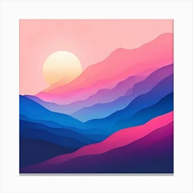 Abstract Mountain Landscape 8 Canvas Print