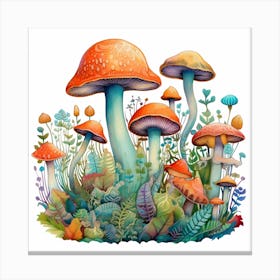 Mushroom Garden 2 Canvas Print