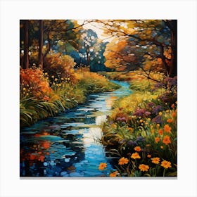 Garden of Tranquility: Riverside Waltz Canvas Print