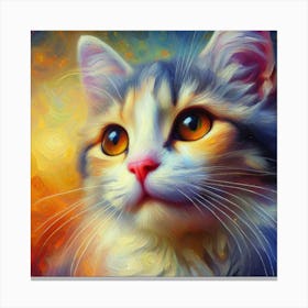 Cat Painting Canvas Print