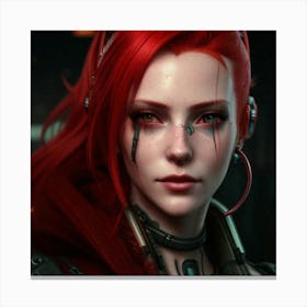 Red Haired Warrior 2 Canvas Print