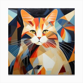 Abstract modernist Cat 1 Canvas Print