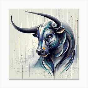 Bull Print Canvas Print