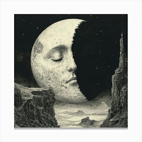 Man in the Moon Canvas Print