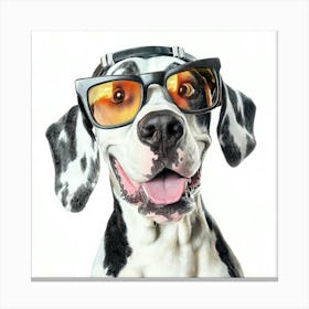 Dalmatian Wearing Sunglasses Canvas Print