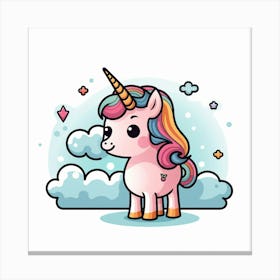 Cute Unicorn 808 Canvas Print