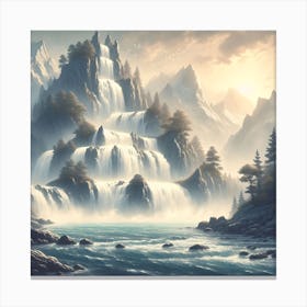 Mythical Waterfall 8 Canvas Print