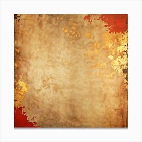 Abstract Vintage Thanksgiving Design Featuring Weathered Metallic Gold Paint Splashes On A Warm Pape 2 1 Canvas Print