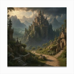 Castle In The Mountains Canvas Print