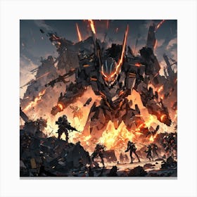 Mecha War Revolution Canvas Print