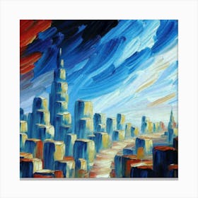 Skyline Of Chicago Canvas Print