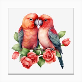 Couple Of Parrots 5 Canvas Print