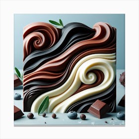 Chocolate waves 3 Canvas Print