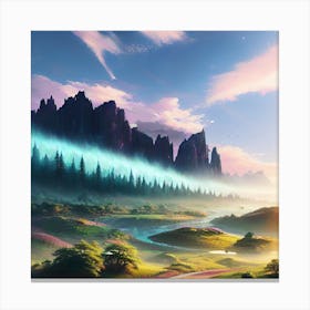 Landscape Painting, Landscape Painting, Landscape Painting 9 Canvas Print