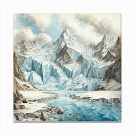 Glacier Landscape Canvas Print