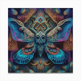 Psychedelic Moth Canvas Print