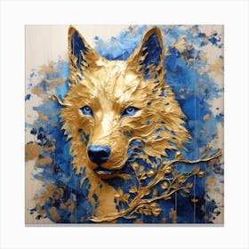 Gold Wolf Canvas Print